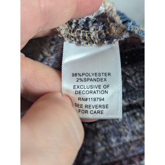 WORLD UNITY Boho Lagenlook Pullover Knit Top Tunic Artsy Lace Size 2X - Picture 8 of 9